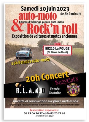 Exposition voitures et motos anciennes- concert rock